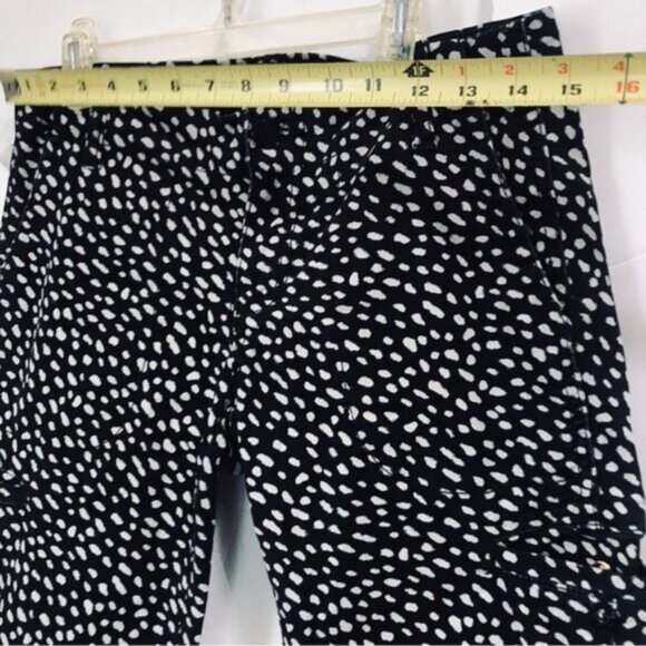 Tory Burch Walker Cargo Animal Print Pony Dots Jeans Pants Logo Stretch Waist 27 - Picture 13 of 16